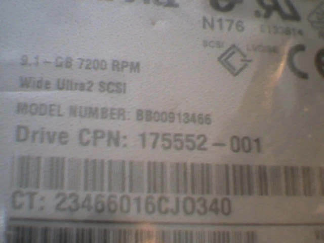 Hard Drive SCSI Disk NEW UNOPENED Compaq 9.1GB 175552-001 9N3011-033 A-01-0103-3 - image 2