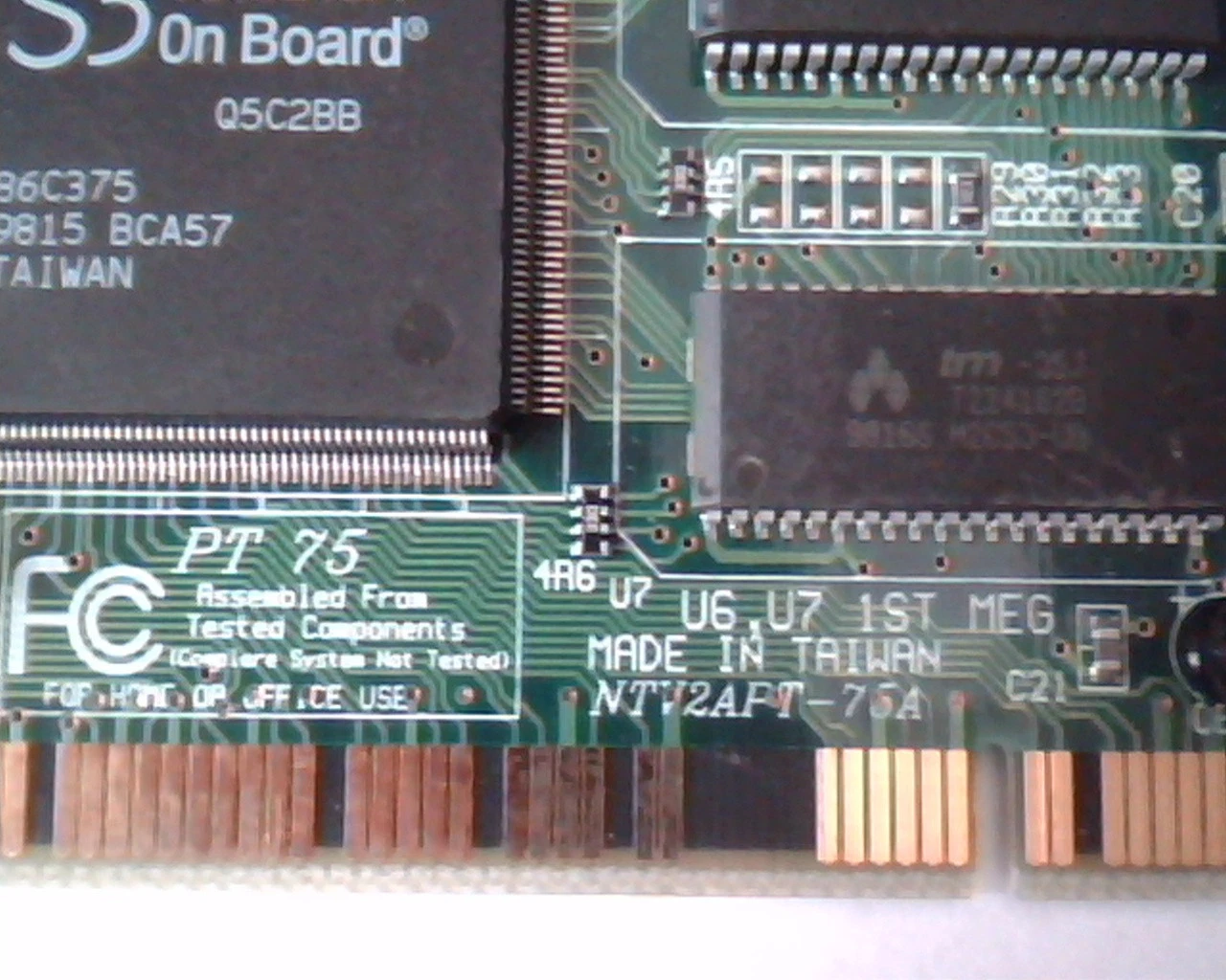 PCI Video card S3 ViRGE/DX On Board AOpen PT75 PT 75 Rev A 91.AC819.114 VGA - image 2