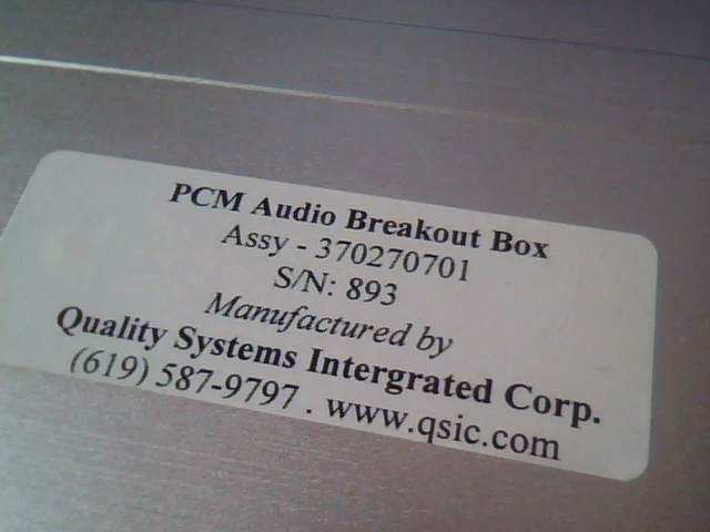 SONY PCM Audio Breakout Box 3-702-707-01 370270701 Phone RS232 - image 5