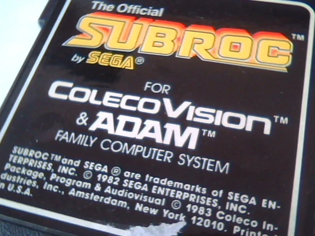 Subroc by Sega Coleco Vision and Adam Game Cartridge - image 2
