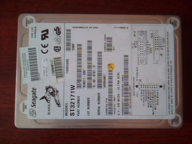 SCSI Hard Disk Seagate Barracuda Compaq ST32171W 9C6011-030 242604-001 - image 3