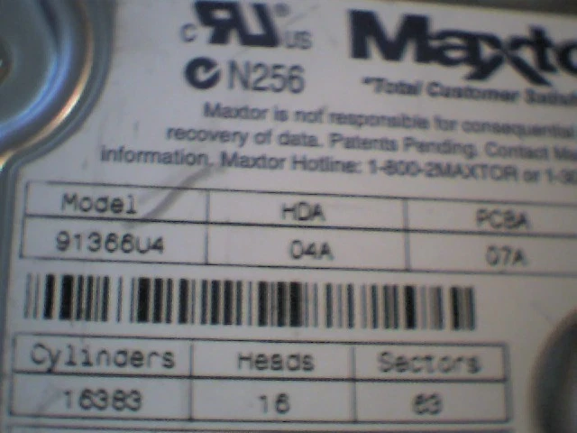 Hard Drive Disk HDD IDE Maxtor 91366U4 13GB - image 4