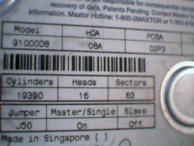 Hard Drive Disk HDD IDE Maxtor 91000D8 10GB - image 3