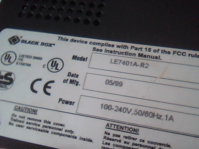 Black Box MM850 10 Mbps 1-port Modular Media Converter - image 5