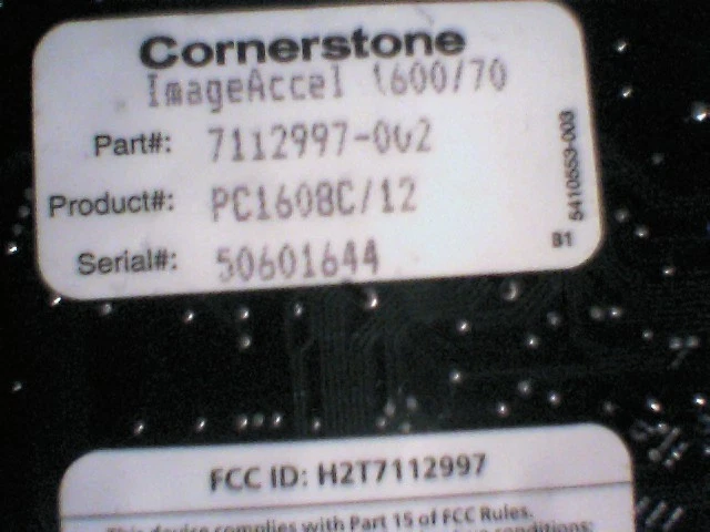 Cornerstone ImageAccel 1600/70 Super VGA ISA video graphics card 50MHz - image 4