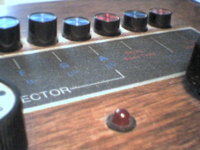 Steel Project Control Panel 9 Push Buttons 2 Potentiometer Dials Wood Grain RCA - image 8