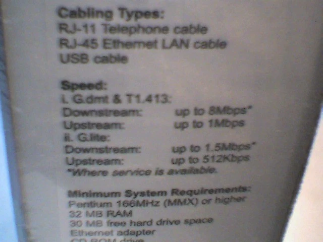 SEALED Gnet ADSL Ethernet / USB BB0062 GBB0062B/TM External Modem - image 4