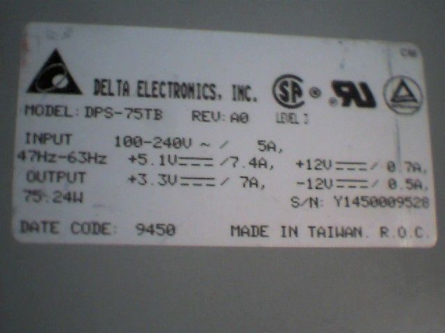 Delta DPS-75TB  Industrial Server PSU Power Supply - image 5