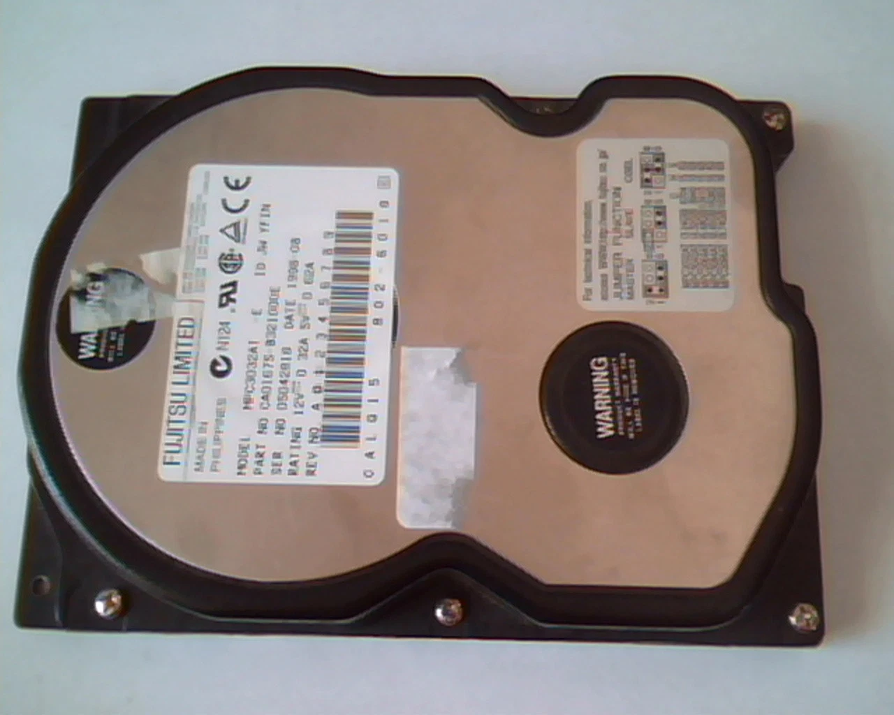 Hard Drive Disk IDE Fujitsu Limited MPC3032AT CA01675-B321000E JW YFIN 802-6018