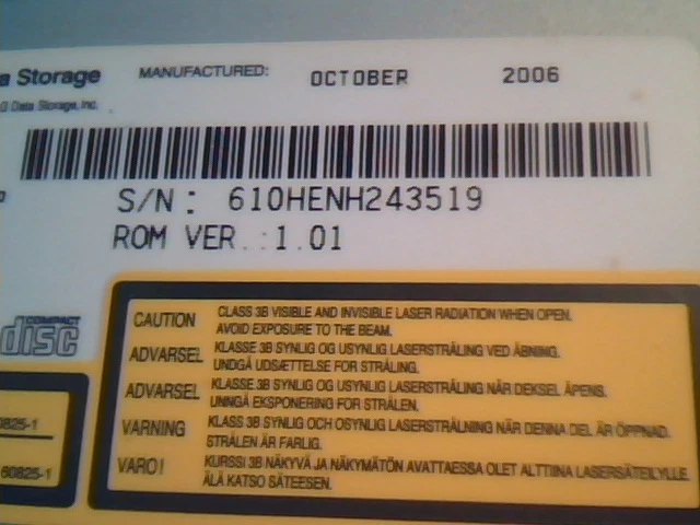DVD Drive Rewriter LG Super Multi GSA-H22N 1.01 October 2006 - image 5