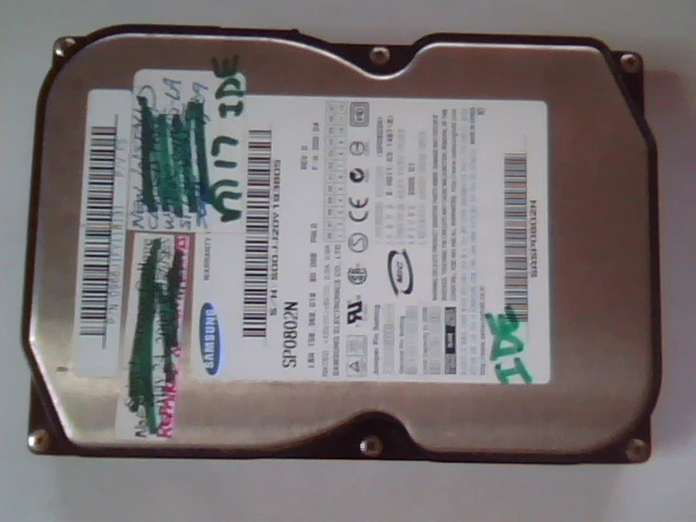 Hard Disk Drive IDE Samsung SP0802N Rev D 200-04 80GB PALO 158,368,016