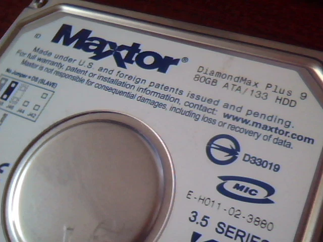 Hard Drive IDE Disk Maxtor E-H011-02-3880 DiamondMax Plus 9 80GB YAR41BW0 - image 2