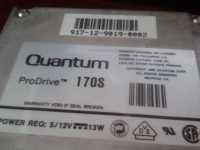 Hard Drive SCSI Quantum ProDrive 170S 917-12-9019-0002 - image 2