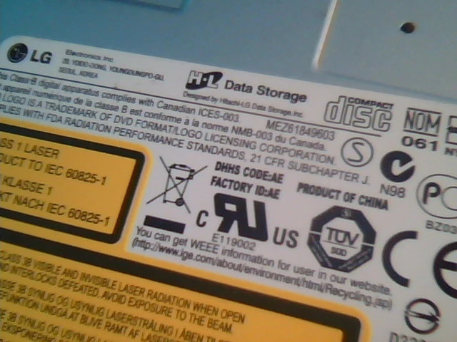 SATA Drive Super Multi DVD Rewriter GH22NS50 TN02 November 2009 LG - image 3