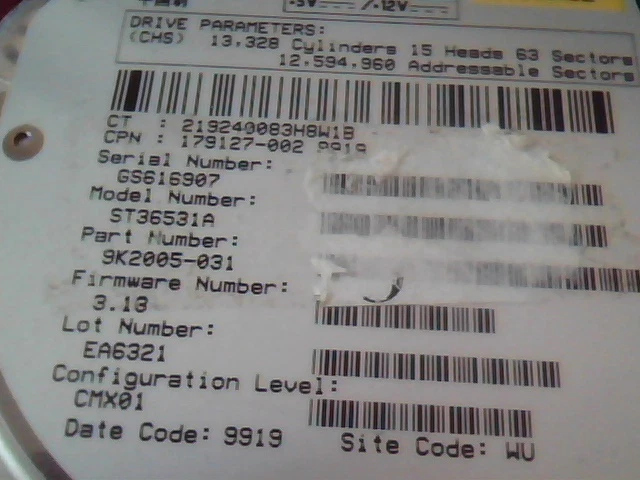 Hard Drive IDE Disk Seagate Medalist ST36531A 9K2005-031 Compaq EA6321 - image 2