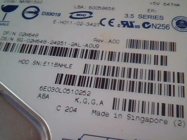 Hard Drive IDE Maxtor DiamondMax Plus DELL 02W648 30GB NAR61590 60058656 - image 4