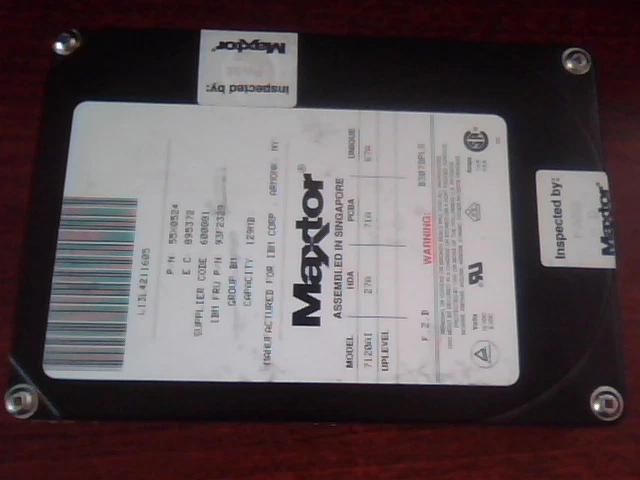 Hard Disk Drive IDE Disk Maxtor 7120AI IBM 55X0524 93F2329 7120A1