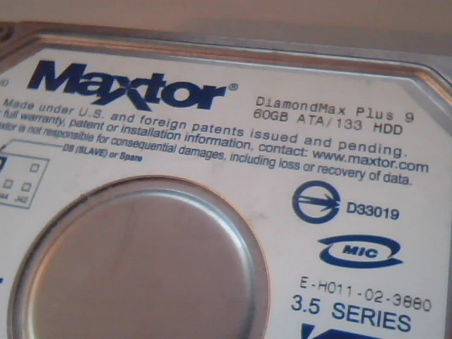 Hard Drive Disk IDE Maxtor DiamondMax Plus 9 E-H011-02-3880 120103200 YAR41VW0 - image 2