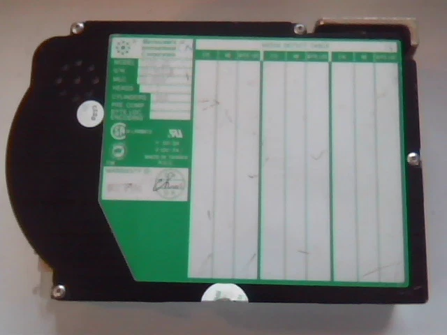 Hard Drive IDE Disk Microscience 7100-20 56-000 720049 Dec 1990