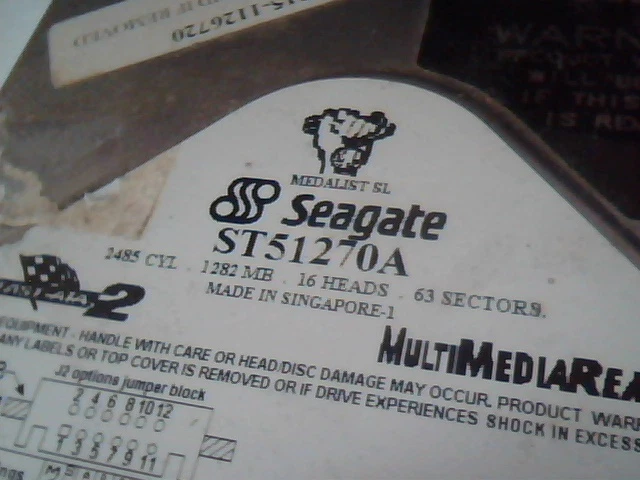 Hard Disk Drive IDE Seagate ST51270A 9C2005-302 03-3.00-A1 - image 3