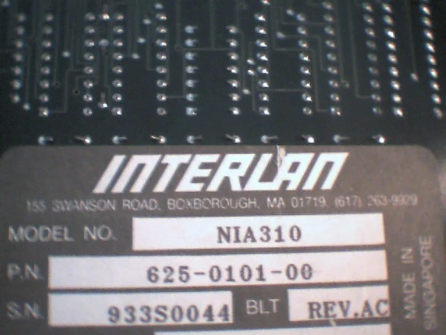 Racal Interlan NIA310 Ethernet Card Apple Nubus Network Adapter Mac 625-0101-00 - image 4