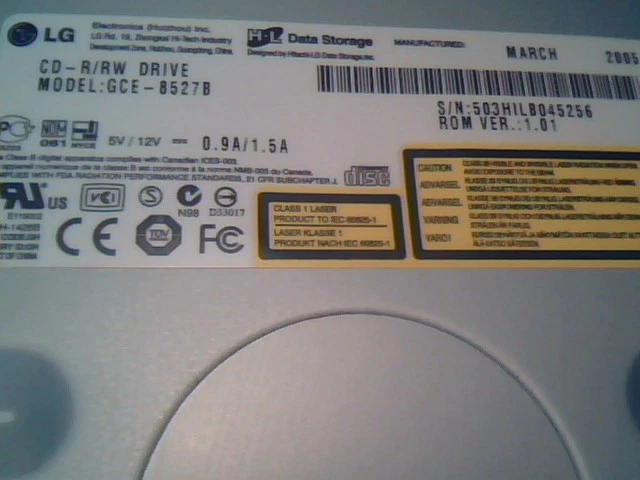 IDE CD-R/RW Drive LG GCE-8527B v1.01 March 2005 - image 2