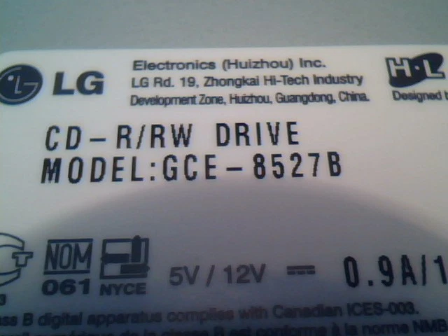 IDE CD-R/RW Drive LG GCE-8527B v1.01 March 2005 - image 3