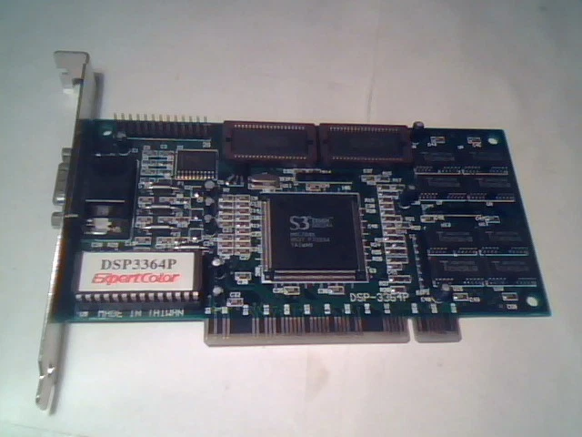 PCI Video Graphics Card Expert Color DSP-3364P S3 Trio64 86C764X 2mb