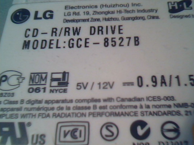 CD-R/RW Drive LG GCE-8527B IDE ATA 40-pin Re-Writable - image 3