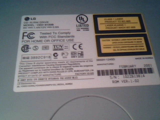 CD-R/RW Drive LG CED-8120B IDE ATA 40-pin 12x 8x 32x - image 3