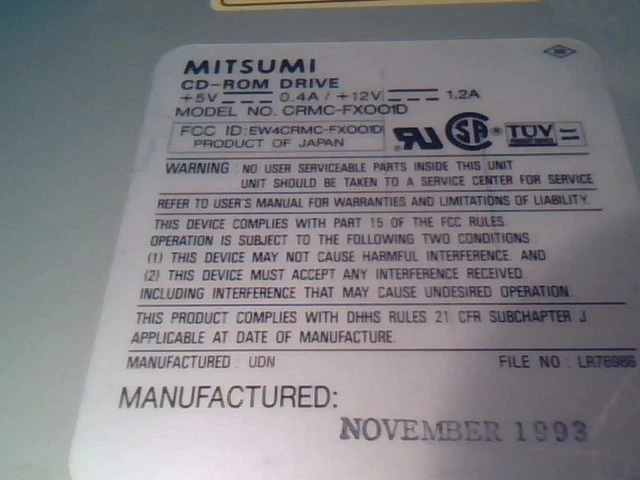 CD-ROM Drive Mitsumi CRMC-FX001D vintage proprietary mitsumi interface 40-pin - image 4