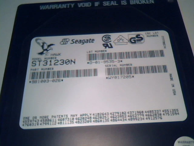 Hard Drive Disk SCSI Seagate Hawk ST31230N 1GB 50-pin - image 5