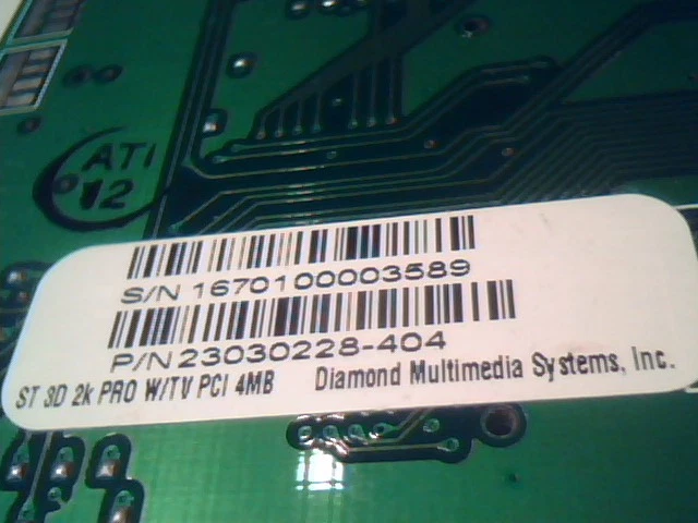Video card Diamond Stealth 3D 2000 PRO with TV ST 3D 2K PRO w.TV PCI 4MB S-Video - image 6