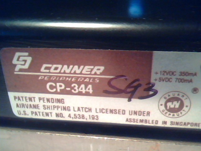 Hard Disk Drive Conner CP-344 Vintage 40-pin IDE ATA 42MB 3.5" HH - image 5