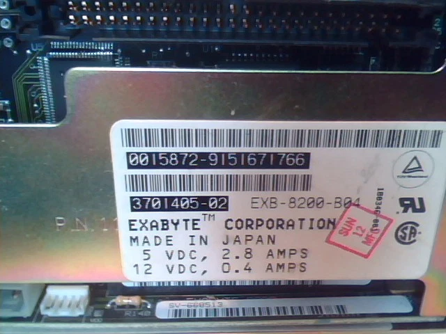 Exabyte EXB-8200-B04 50-pin SCSI 2.3GB 8mm Tape Drive Sun 370-1405-02 370-1297 - image 3