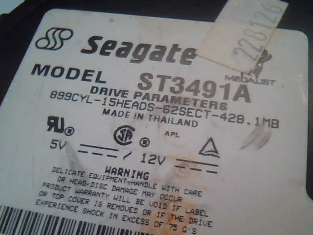 Hard Disk Drive Seagate Medalist ST3491A 9A6007-320 HD - image 2