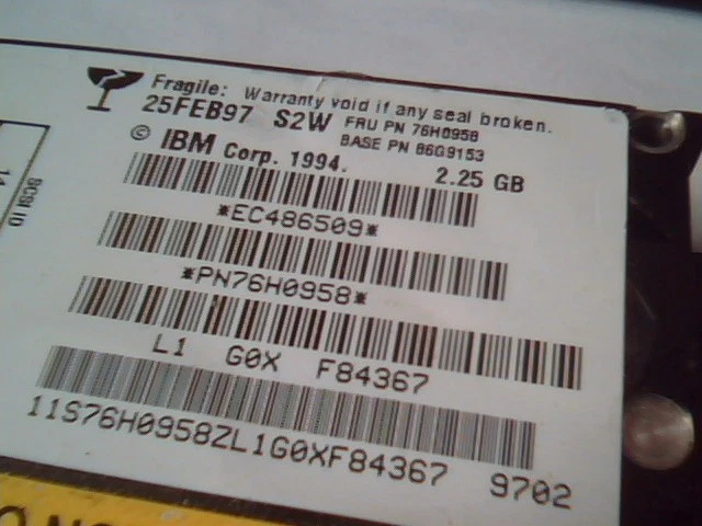 Hard Disk Drive IBM DFHS EC486509 PN76H0958 76H0958 HDD - image 3