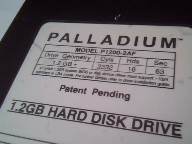 Hard Disk Drive Palladium P1200-2AF M312712DCC03 1.2GB - image 2