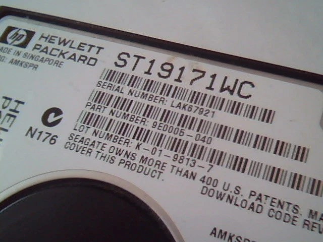 Hard Disk Drive SCSI Hewlett Packard ST19171WC 9E0005-040 HP - image 2