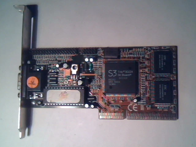 AGP Video Graphics Card AGP-S3T3D2X-4M S3 Trio3D/2X 4MB LPB Feature Connector