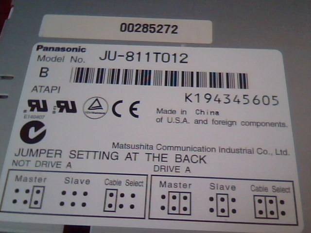 Panasonic Internal ATAPI IDE ZIP 100 Drive JU-811T012 - image 3