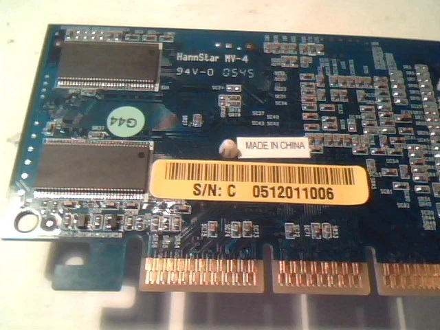 AGP Video Graphics Card GeForce FX5200 D128M HYB25D256163CE-5 Low Profile - image 5