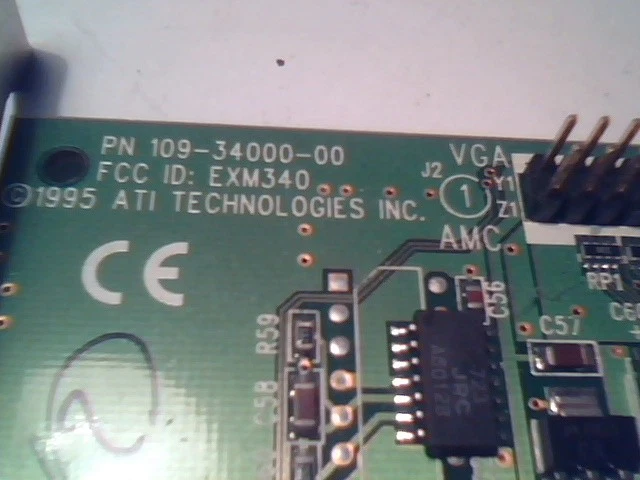 ATI Mach64 PCI 1MB VGA video graphics card 109-34000-10 264VT 215VT2NA42 - image 4