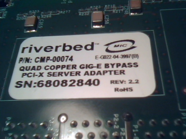 RIVERBED CMP-00074 QUAD COPPER GIG-E BYPASS PCI-X SERVER ADAPTER 4-PORT - image 4