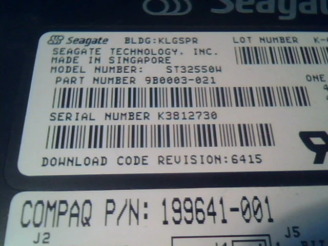 Hard Drive SCSI Seagate Barracuda ST32550W 9B0003-021 DEC RZ28D-W RZ28C-W 199641 - image 3