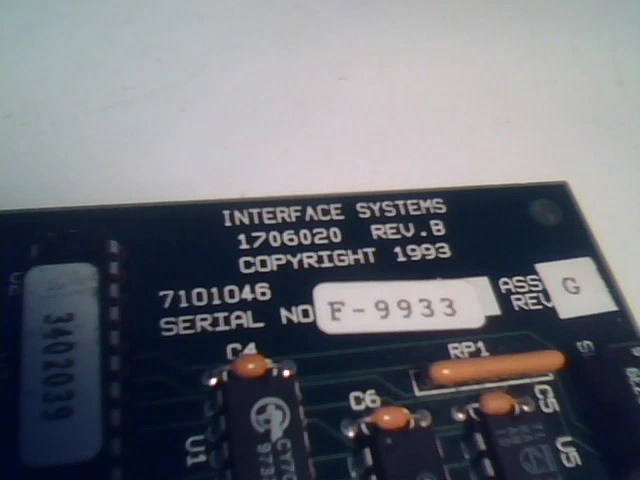 Interface Systems Inc 1706020 RS-232 Serial Card ISA 16-bit am85c30 adm232ljn - image 4
