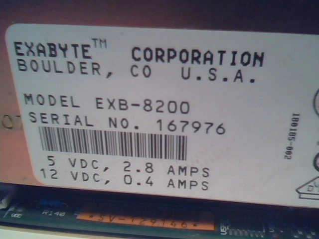 Exabyte 8200 SCSI Tape Drive 820210-110 8mm 5GB White - image 5