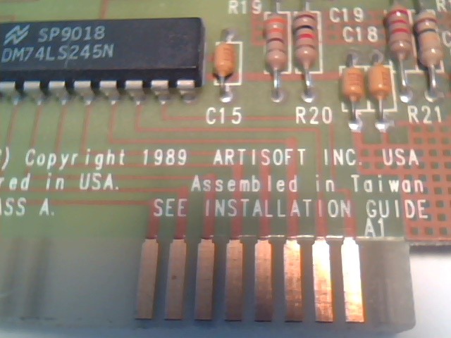 Vintage 8-bit ISA Sound Card Lantastic Voice Adapter ver 2B Artisoft network - image 5
