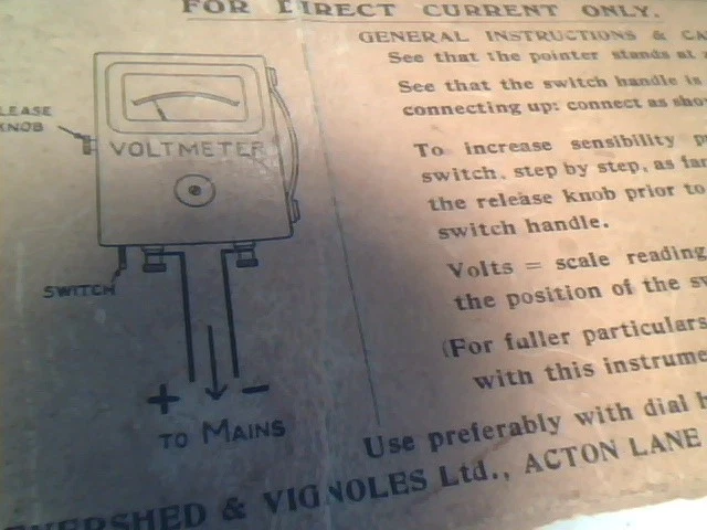 1930's MEGGER VOLTMETER DC 150V EVERSHED & VIGNOLES vintage test equipment meter - image 8