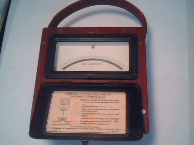 1930's MEGGER MILLIAMPERES DC 150 EVERSHED & VIGNOLES vintage test meter